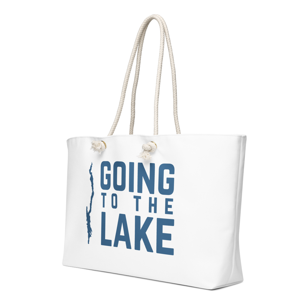 Going to the Lake Oversized Tote Bag | Lake George Silhouette