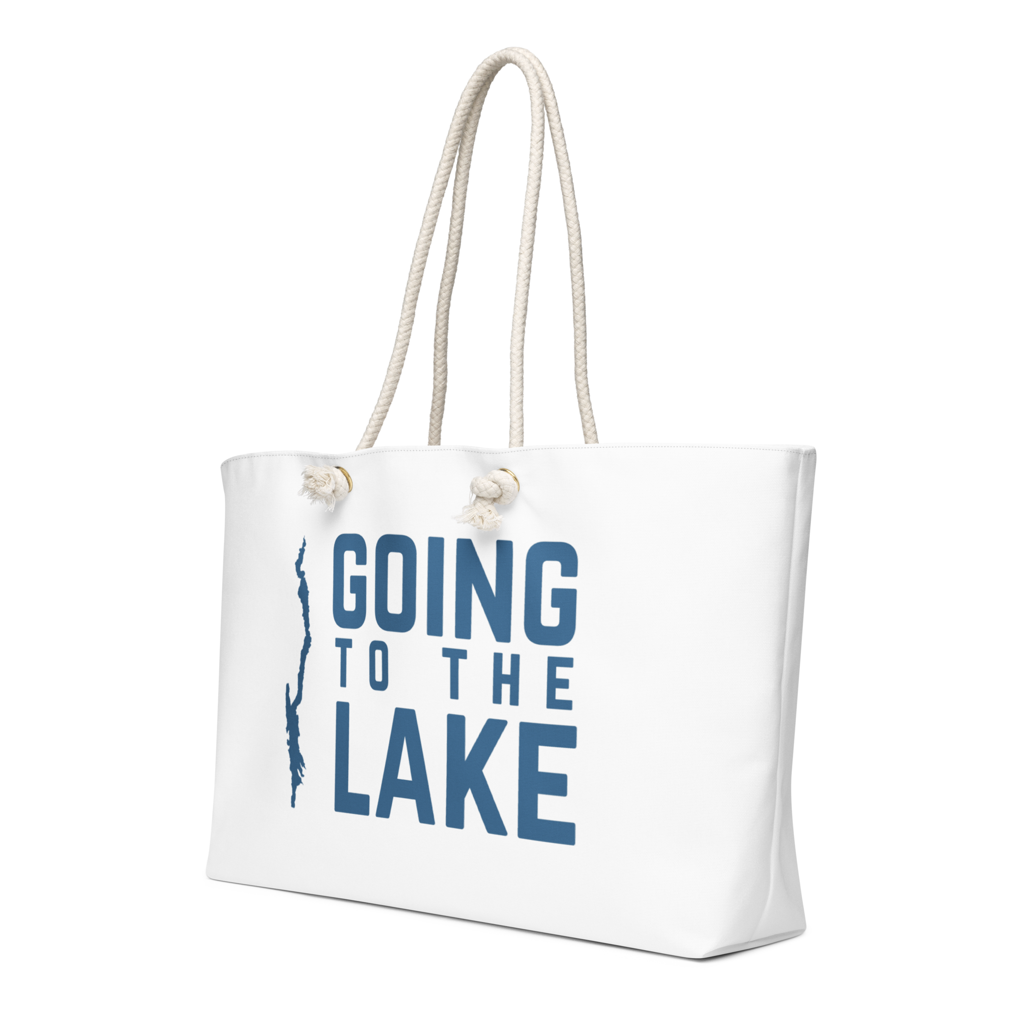 Going to the Lake Oversized Tote Bag | Lake George Silhouette