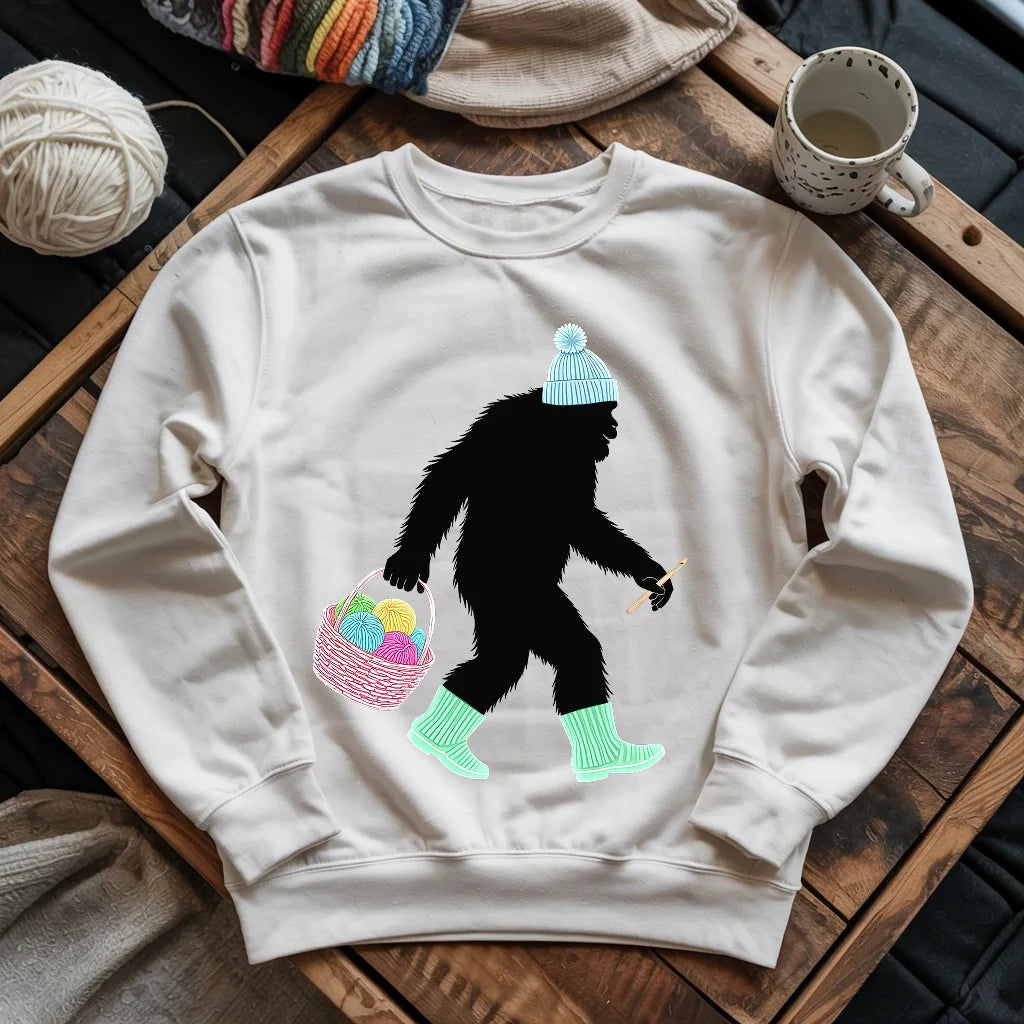 Bigfoot Crafter Sweatshirt | Cozy Yarn Lover Gift