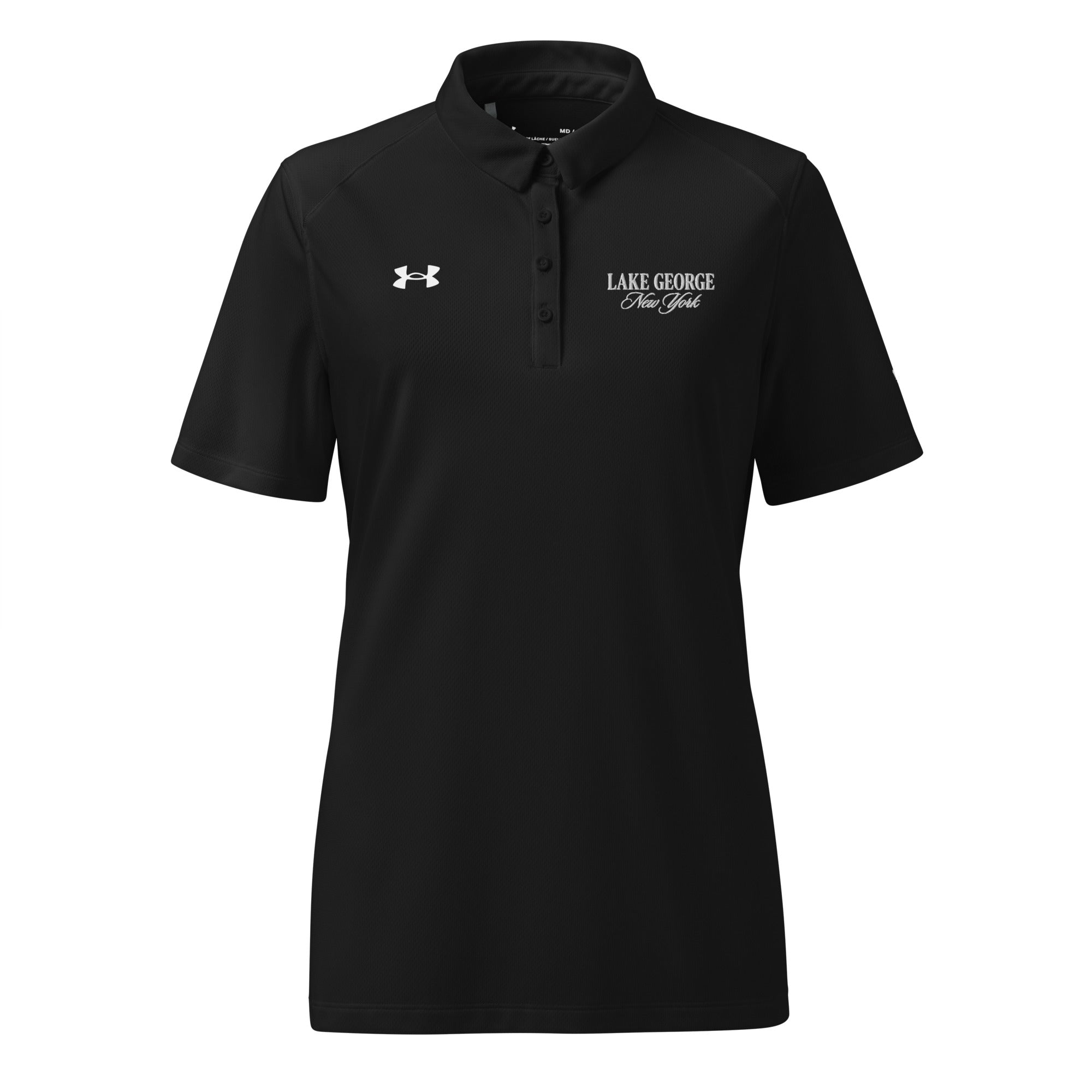 Lake George Under Armour Women's Polo – Assembly Point Collection in Black