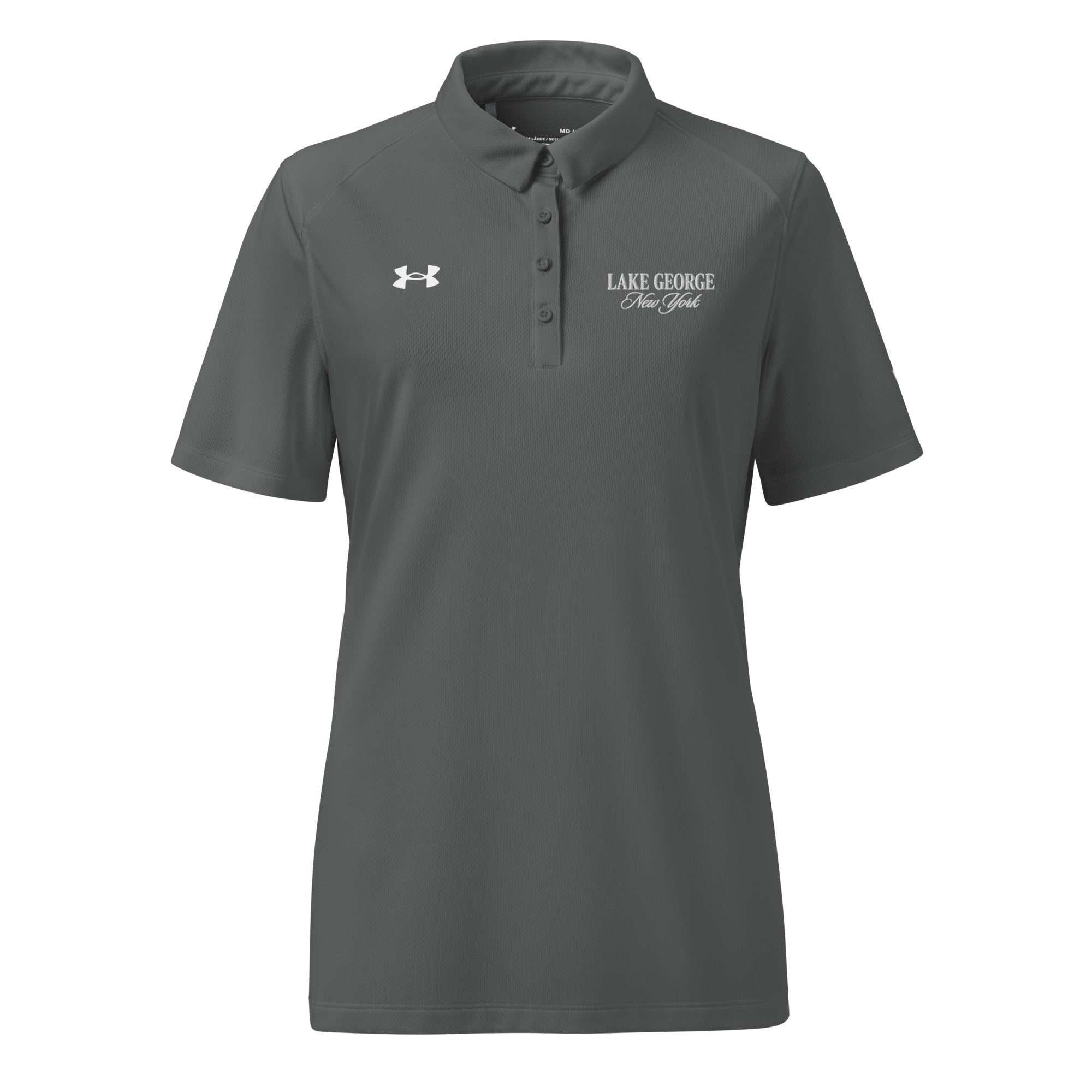 Lake George Under Armour Women's Polo – Assembly Point Collection in gray