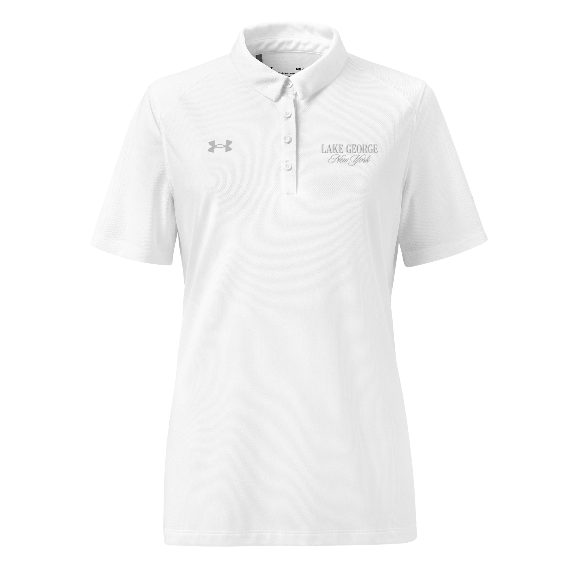 Lake George Under Armour Women's Polo – Assembly Point Collection in white