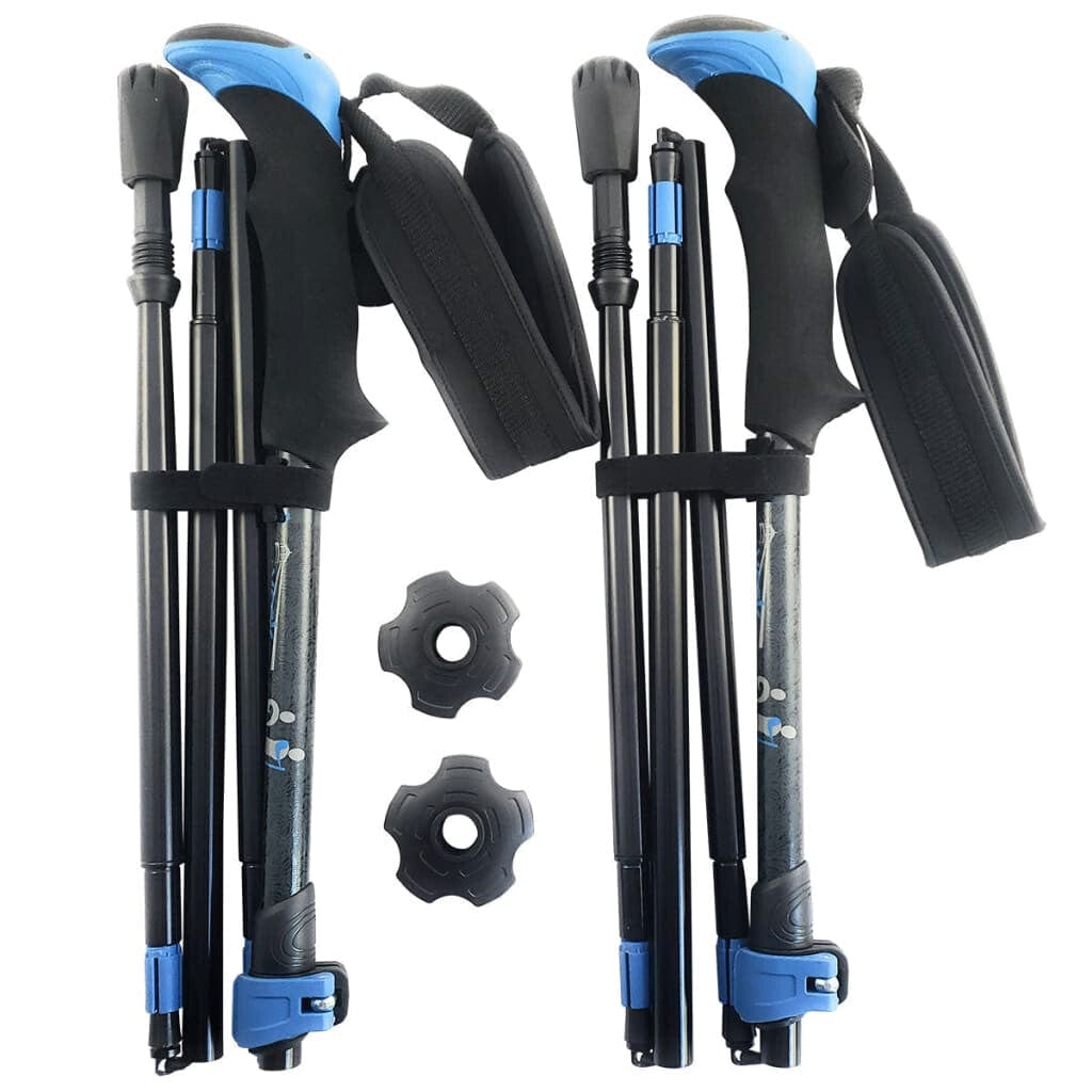 York Nordic Folding Hiking Poles — Collapsible Travel Trekking Poles